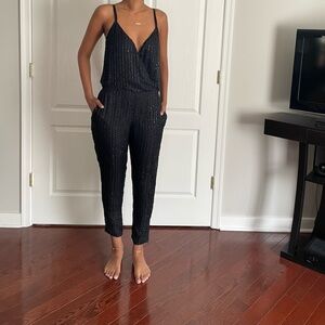 NWT Parker Silk Autumn Beaded Jumpsuit in size M
